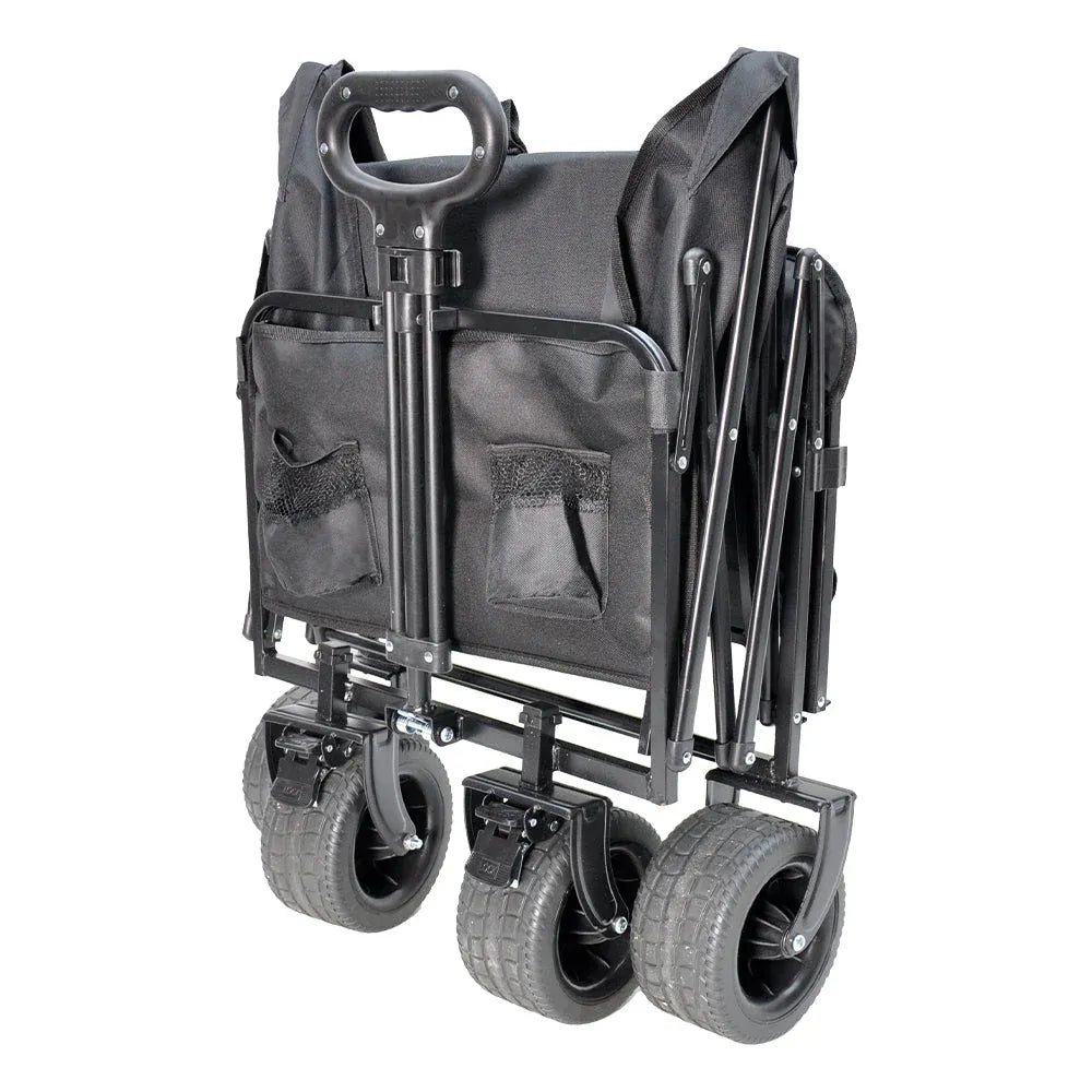 Foldable Camping Wagon 150L Portable Hand Trolley with All-Terrain Wheels and Tailgate For Outdoor Picnic V985-UTILITYWAGON