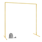 Golden Square Wedding Arch Adjustable 1M-2M Flower Rack Backdrop Stand Balloon Arch Stand for Wedding V985-WEDDINGARCHSQUARE
