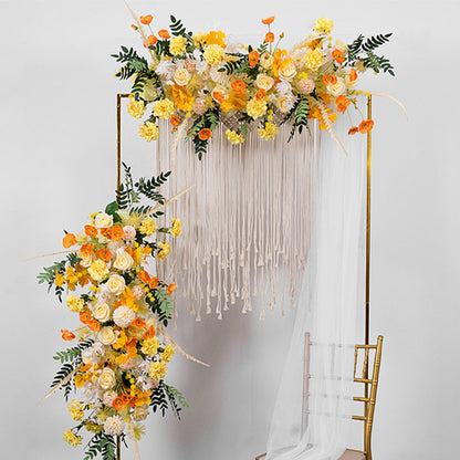 Golden Square Wedding Arch Adjustable 1M-2M Flower Rack Backdrop Stand Balloon Arch Stand for Wedding V985-WEDDINGARCHSQUARE