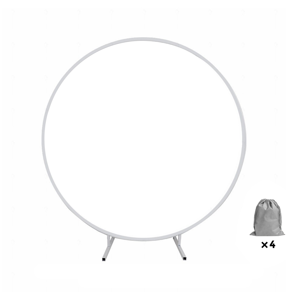 2M White Wedding Hoop Arch Metal Flower Ring Display Frame Balloon Circle Rack Backdrop for Wedding Birthday V985-WEDDINGHOOPNEW