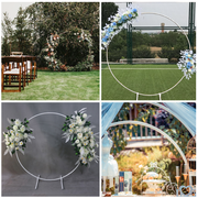 2M White Wedding Hoop Arch Metal Flower Ring Display Frame Balloon Circle Rack Backdrop for Wedding Birthday V985-WEDDINGHOOPNEW