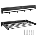 Alston Wall Mounted Drying Rack Black Clothes Airer Space Saver Folding Dryer Bearing Capacity 12KG Foldable V985-WMDRYINGRACKB