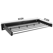 Alston Wall Mounted Drying Rack Black Clothes Airer Space Saver Folding Dryer Bearing Capacity 12KG Foldable V985-WMDRYINGRACKB