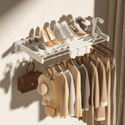 Alston Wall Mounted Drying Rack Clothes Airer Space Saver Folding Dryer Bearing Capacity 12KG Foldable Rail V985-WMDRYINGRACKW