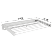 Alston Wall Mounted Drying Rack Clothes Airer Space Saver Folding Dryer Bearing Capacity 12KG Foldable Rail V985-WMDRYINGRACKW