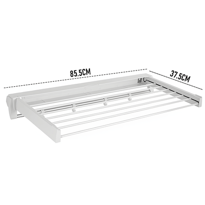 Alston Wall Mounted Drying Rack Clothes Airer Space Saver Folding Dryer Bearing Capacity 12KG Foldable Rail V985-WMDRYINGRACKW