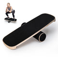 Wooden Balance Board Non-Slip Roller Board Home Fitness Balance Trainer Improves Core Stability for Snowboard V985-WOBBLEBOARD
