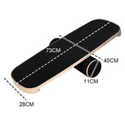 Wooden Balance Board Non-Slip Roller Board Home Fitness Balance Trainer Improves Core Stability for Snowboard V985-WOBBLEBOARD