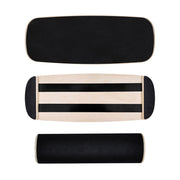 Wooden Balance Board Non-Slip Roller Board Home Fitness Balance Trainer Improves Core Stability for Snowboard V985-WOBBLEBOARD