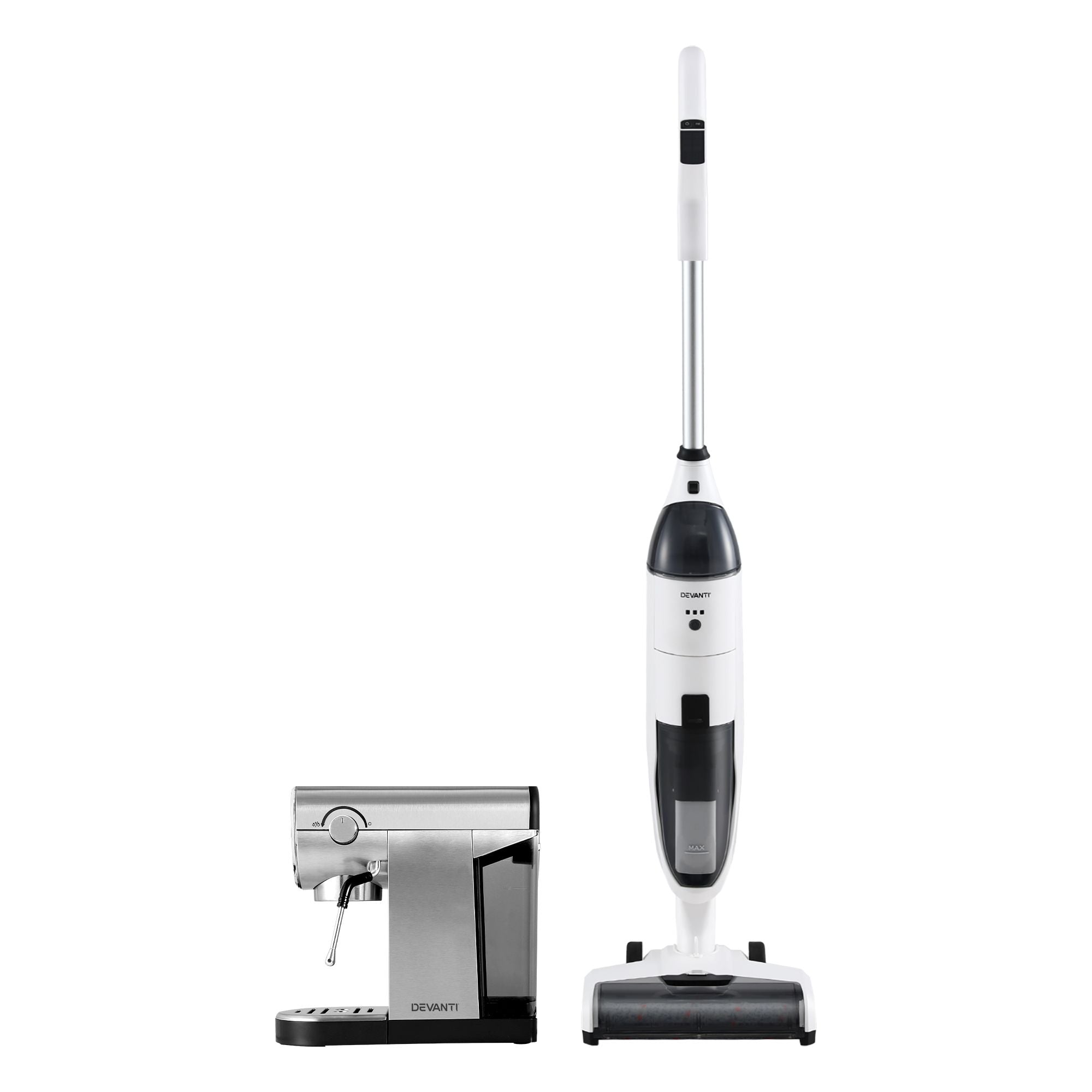 Devanti Cordless Wet Dry Vacuum Mop plus Coffee Maker Machine Espresso