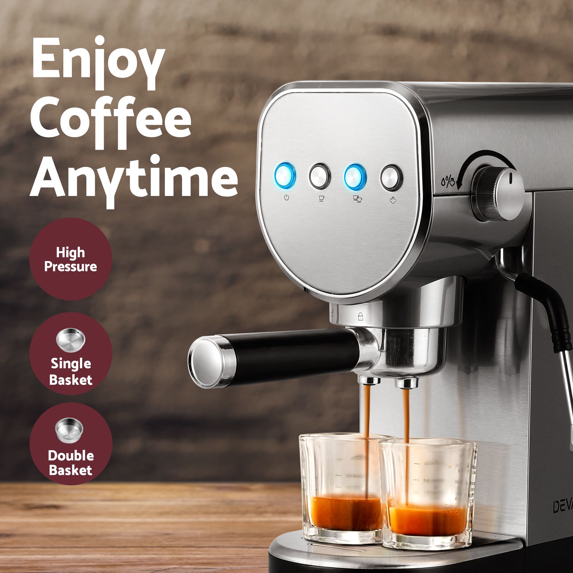 Devanti Cordless Wet Dry Vacuum Mop plus Coffee Maker Machine Espresso