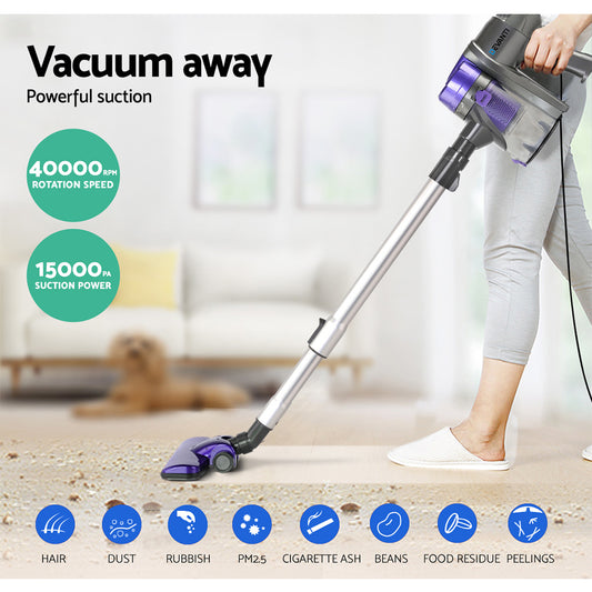 Devanti Stick Vacuum Cleaner Handheld Corded 450W Purple VAC-CD-AH-PP-AL