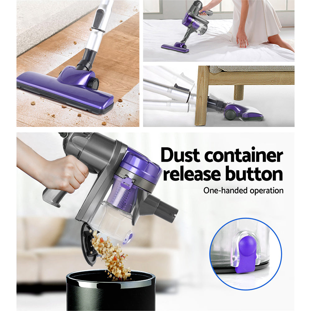Devanti Stick Vacuum Cleaner Handheld Corded 450W Purple VAC-CD-AH-PP-AL