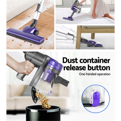 Devanti Stick Vacuum Cleaner Handheld Corded 450W Purple VAC-CD-AH-PP-AL