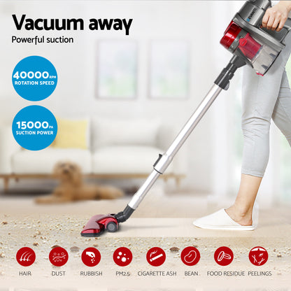Devanti Stick Vacuum Cleaner Handheld Corded 450W Red VAC-CD-AH-RD-AL
