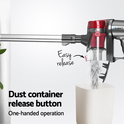 Devanti Stick Vacuum Cleaner Handheld Corded 450W Red VAC-CD-AH-RD-AL