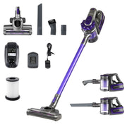 Devanti Stick Vacuum Cleaner Bagless Cordless 150W Purple VAC-CL-09E-GY-PP