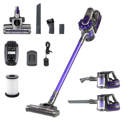 Devanti Stick Vacuum Cleaner Bagless Cordless 150W Purple VAC-CL-09E-GY-PP