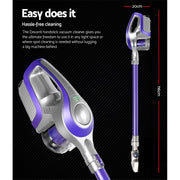 Devanti Stick Vacuum Cleaner Bagless Cordless 150W Purple VAC-CL-150-GY-PP