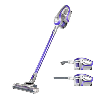 Devanti Stick Vacuum Cleaner Bagless Cordless 150W Purple VAC-CL-150-GY-PP