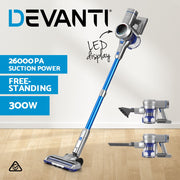 Devanti 300W Stick Vacuum Cleaner Cordless Self-Standing VAC-CL-207-BL