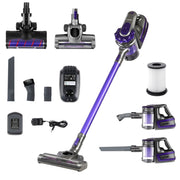 Devanti Stick Vacuum Cleaner Cordless Roller Brush 150W Purple VAC-CL-BH-09E-GY-PP