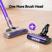 Devanti Stick Vacuum Cleaner Roller Brush Cordless 150W Purple VAC-CL-BH-150-GY-PP