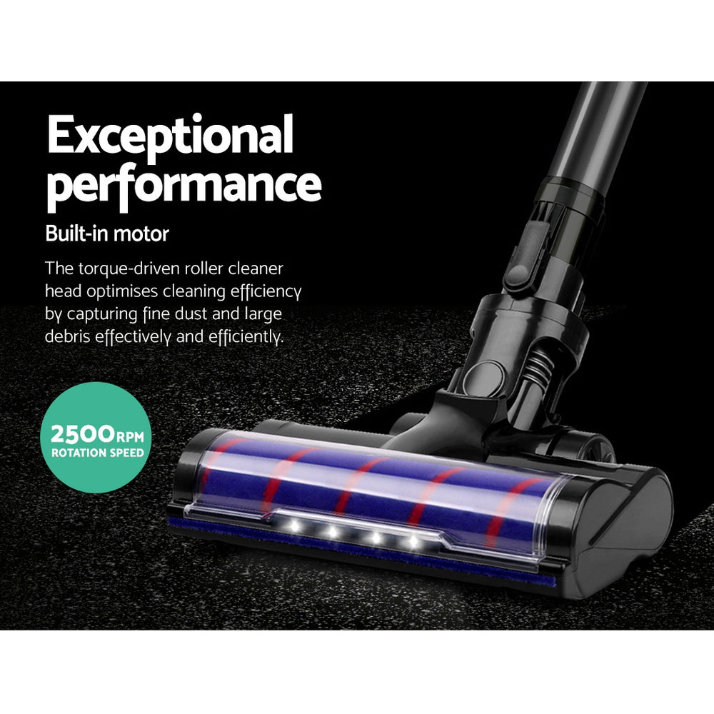 Devanti Stick Vacuum Cleaner Motorised Roller Brush Head VAC-CL-BH-BK