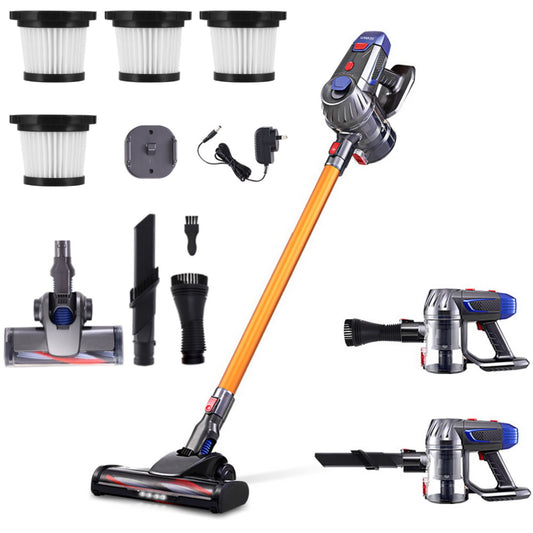Devanti Stick Vacuum Cleaner Cordless HEPA Filter Gold 150W VAC-CL-FT-K7-GD