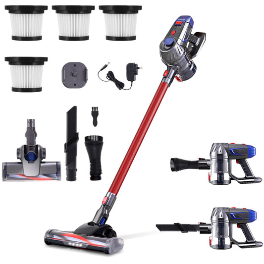Devanti Stick Vacuum Cleaner HEPA Filter Red 150W VAC-CL-FT-K7-RD