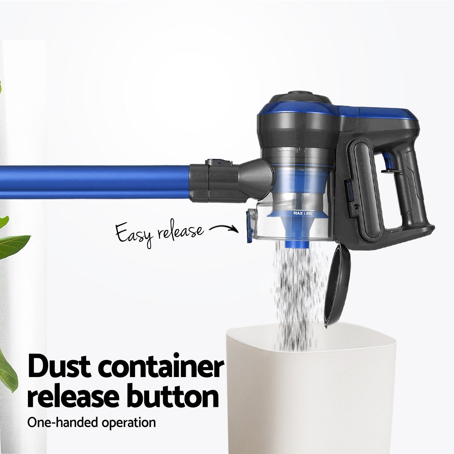 Devanti Stick Vacuum Cleaner Brushless Cordless 250W Blue VAC-CL-H-B8-BL