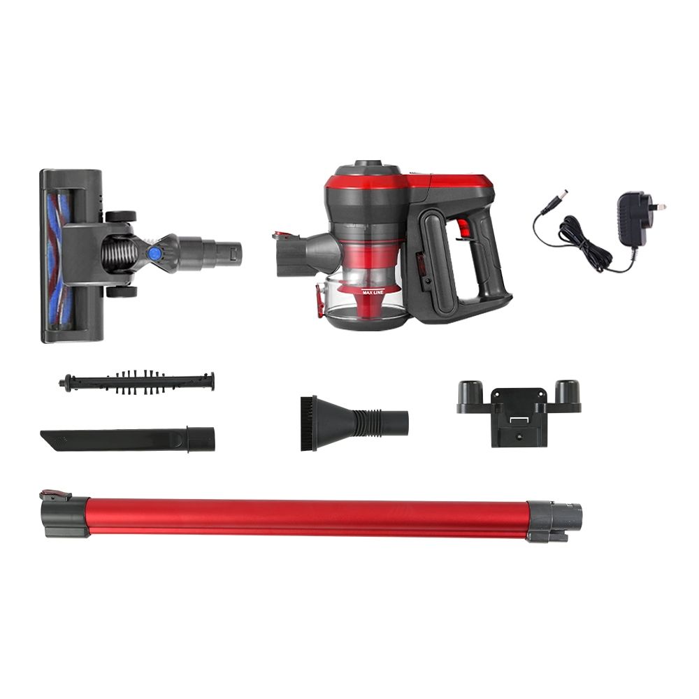Devanti Stick Vacuum Cleaner Brushless Cordless 250W Red VAC-CL-H-B8-RD