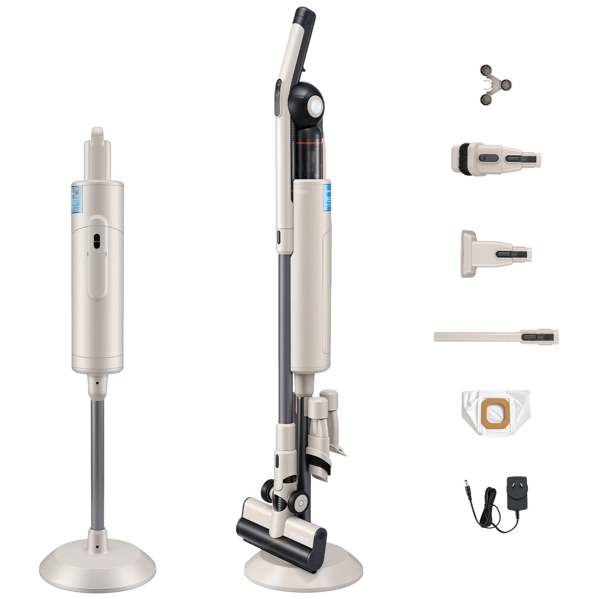 Devanti Cordless Vacuum Cleaner with Auto-Empty Dust Station, 18kPa Powerful Suction 1.05kg Lightweight VAC-CL-V1P-CE