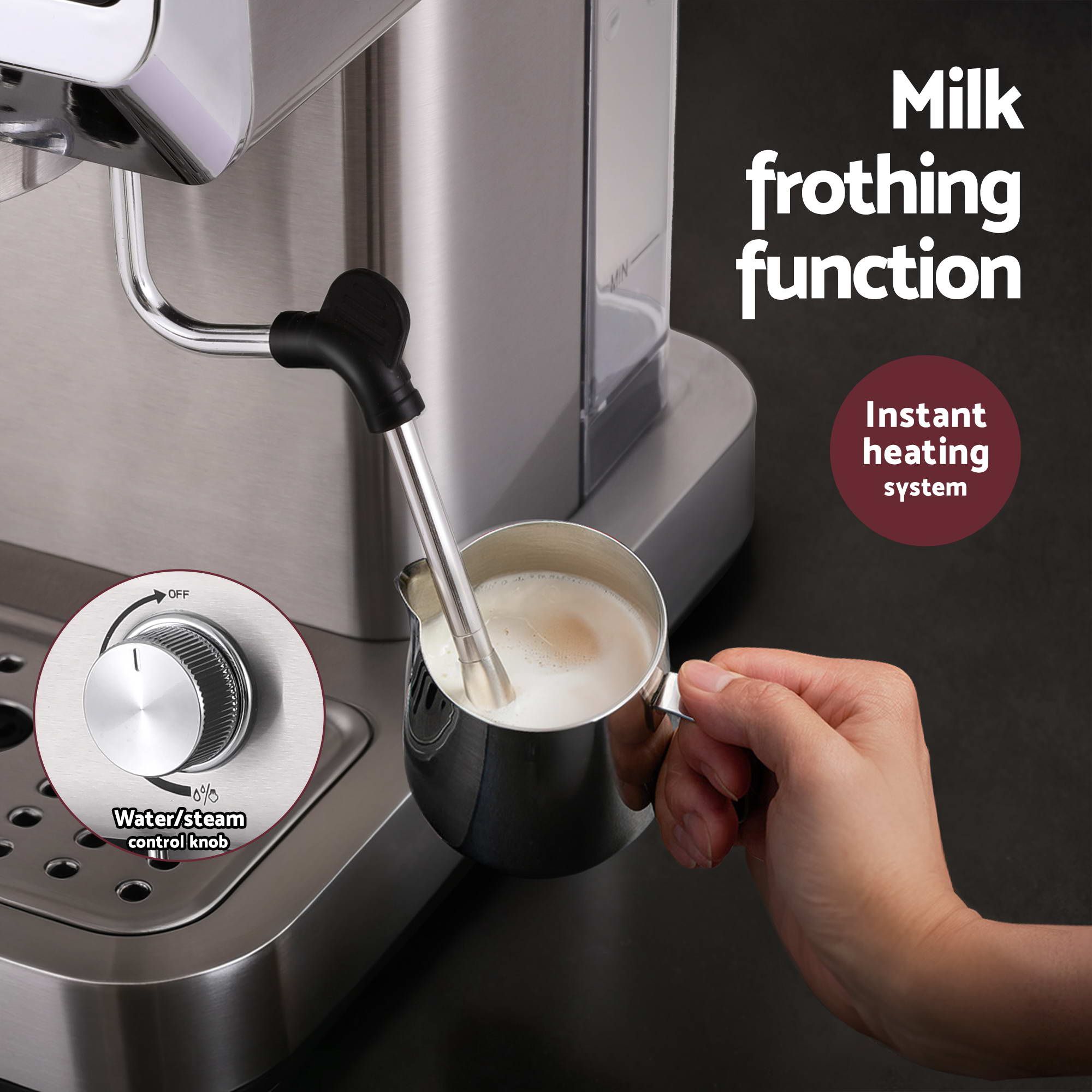 Devanti K7 Cordless Stick Vacuum Cleaner plus Coffee Maker Machine Espresso