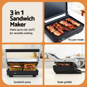 Devanti K7 Cordless Stick Vacuum Cleaner plus Sandwich Maker Panini Press