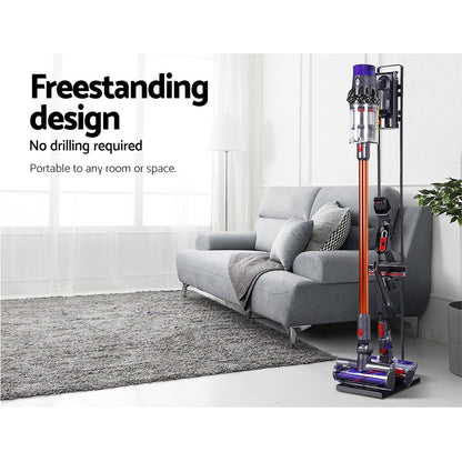 Artiss Freestanding Dyson Vacuum Cleaner Stand for V6 7 8 10 11 Black VAC-STD-SY02-BK