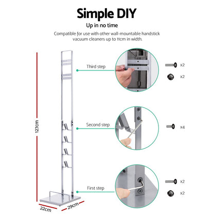 Artiss Freestanding Dyson Vacuum Cleaner Stand for V6 7 8 10 11 Silver VAC-STD-SY02-SI