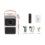Devanti Portable Mini Video Projector 4K Wifi Home Theater HDMI Support 1080P VP-150-WIFI-4K-BK