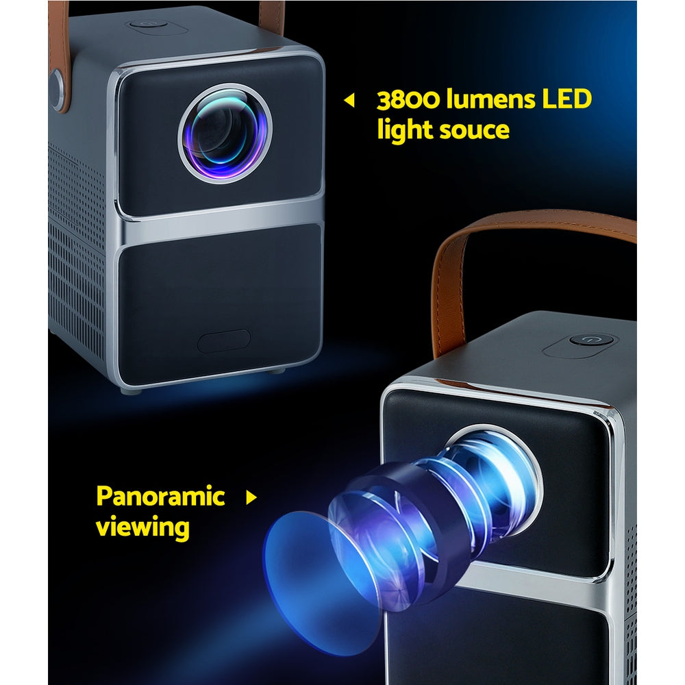 Devanti Portable Mini Video Projector 4K Wifi Home Theater HDMI Support 1080P VP-150-WIFI-4K-BK