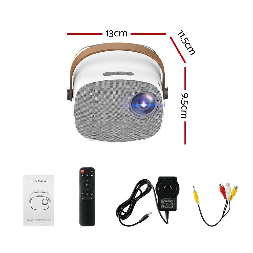 Devanti Mini Video Projector Wifi USB HDMI Portable HD 1080P Home Projector VP-230-WIFI-WH
