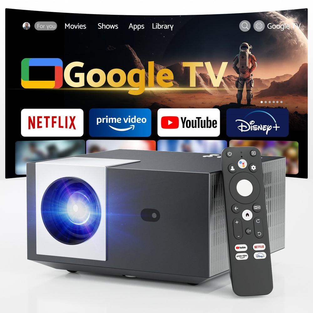 Devanti Video Project 4K 1080P Official Google TV 5G Wifi Home Cinema VP-260-WIFI-BK