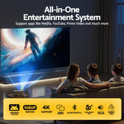 Devanti Video Project 4K 1080P Android 5G Wifi Home Cinema VP-300-WIFI-4K-WH