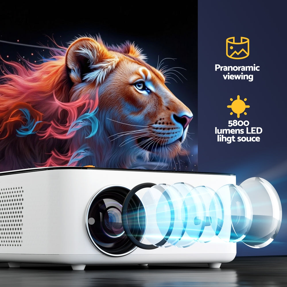 Devanti Video Project 4K 1080P Android 5G Wifi Home Cinema VP-300-WIFI-4K-WH