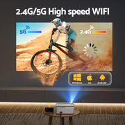 Devanti Video Project 4K 1080P Android 5G Wifi Home Cinema VP-300-WIFI-4K-WH