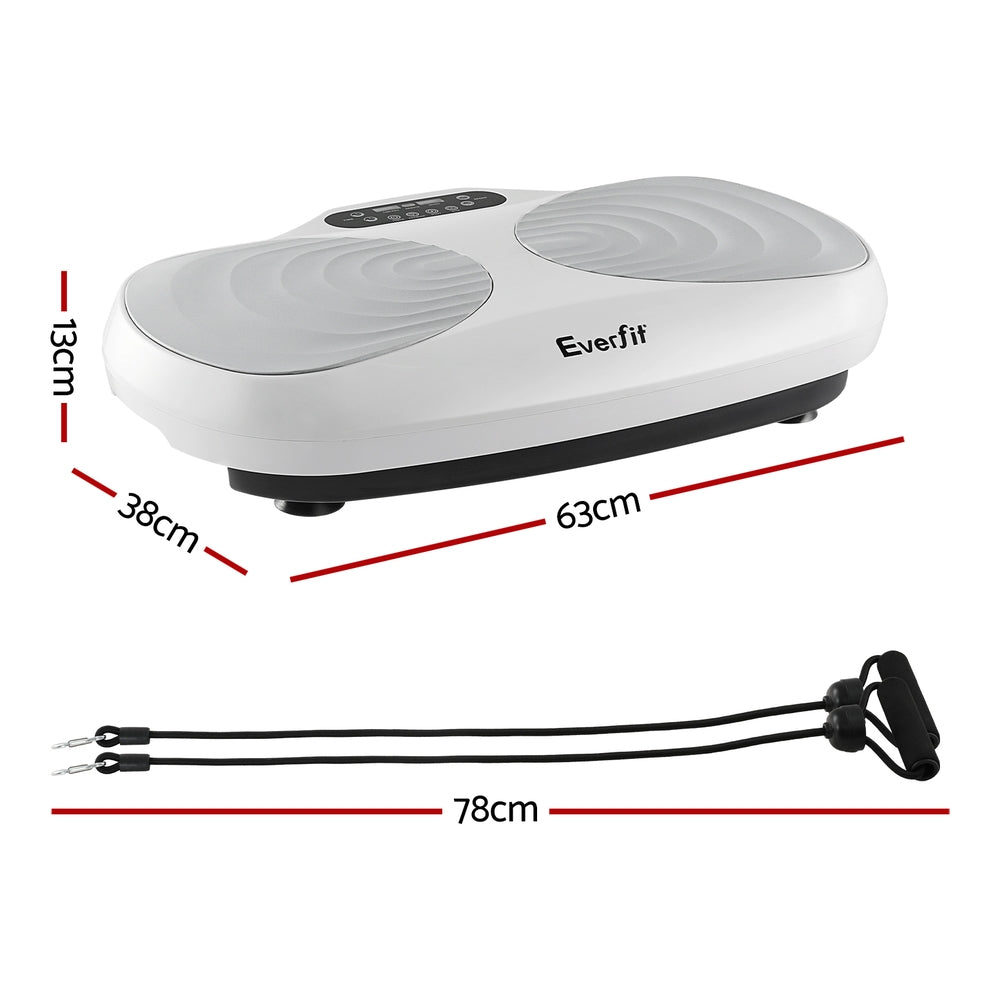 Everfit Vibration Machine Vertical Rhythm Platform Resistance Rope Home Workout VP-C-ROUND-WH