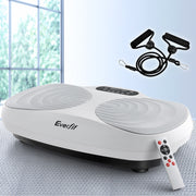 Everfit Vibration Machine Vertical Rhythm Platform Resistance Rope Home Workout VP-C-ROUND-WH