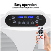 Everfit Vibration Machine Vertical Rhythm Platform Resistance Rope Home Workout VP-C-ROUND-WH