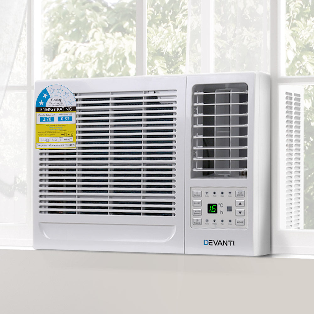 Devanti Window Air Conditioner 2.7kW WAC-09H-WH