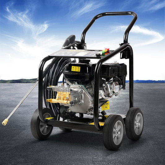 Giantz Petrol High Pressure Cleaner Washer 20M Hose Gurney WASHER-80C-20M-BK
