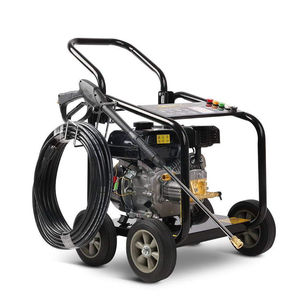 Giantz Petrol High Pressure Cleaner Washer 20M Hose Gurney WASHER-80C-20M-BK